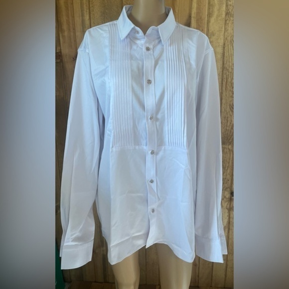 NWT ZEROYAA Mens Slim Fit Long Sleeve Tuxedo Dress Shirts/Prom Shirt sz XL - Picture 3 of 6